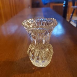 Vintage Pressed Glass Clear Toothpick Holder (Taper Candle Holder)
